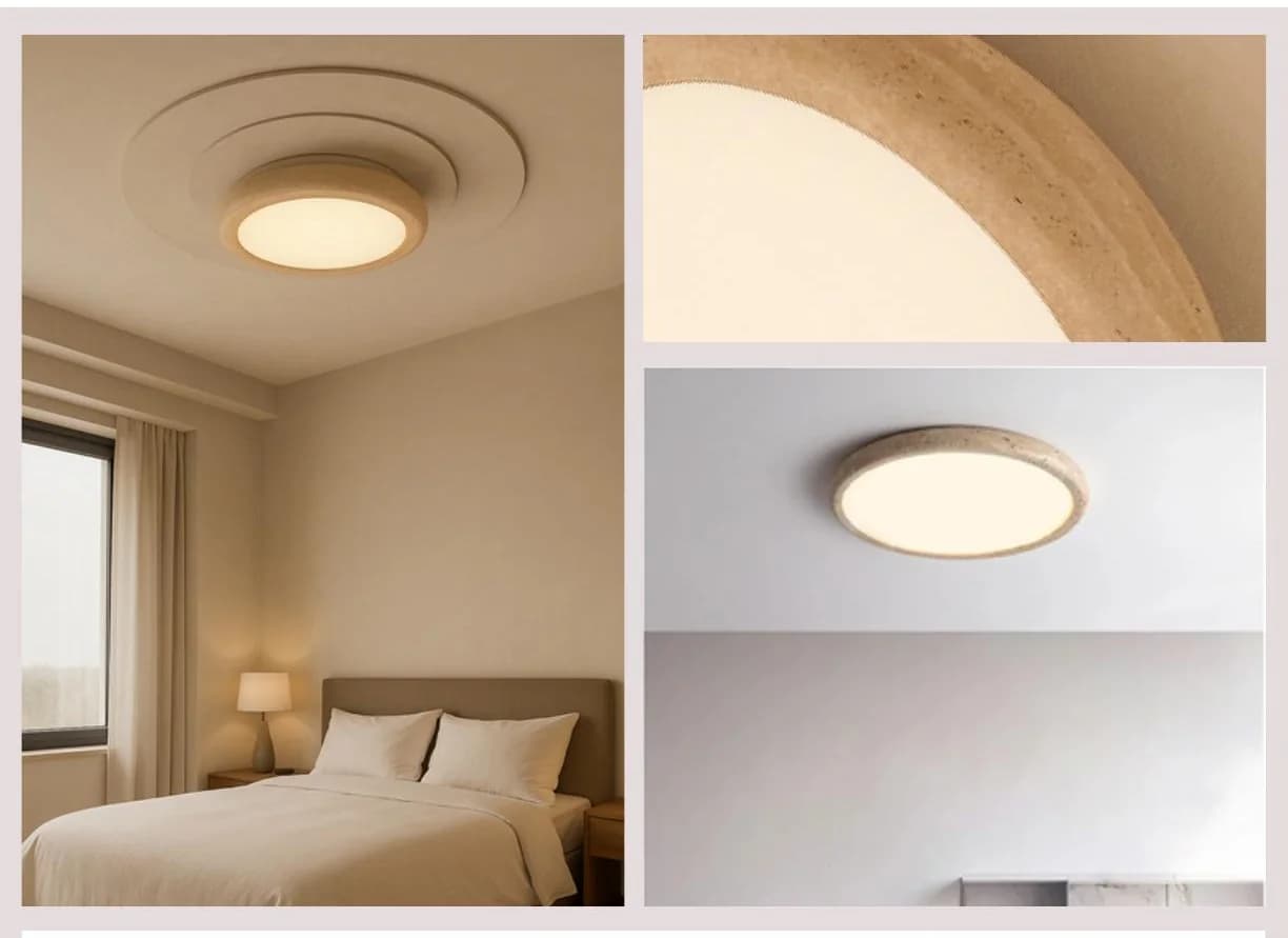 Stone-finish disc from the Ceiling & Surface Lights collection