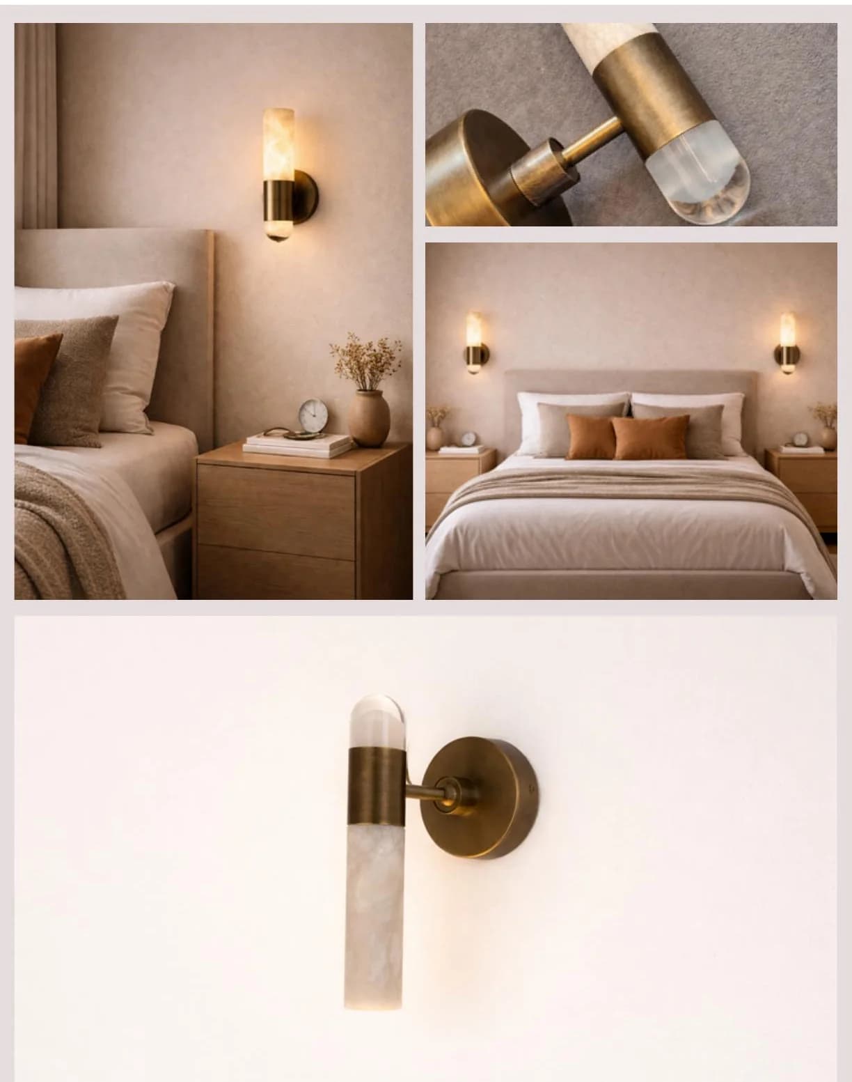 Marble cylinder sconce from the Wall Lights & Sconces collection