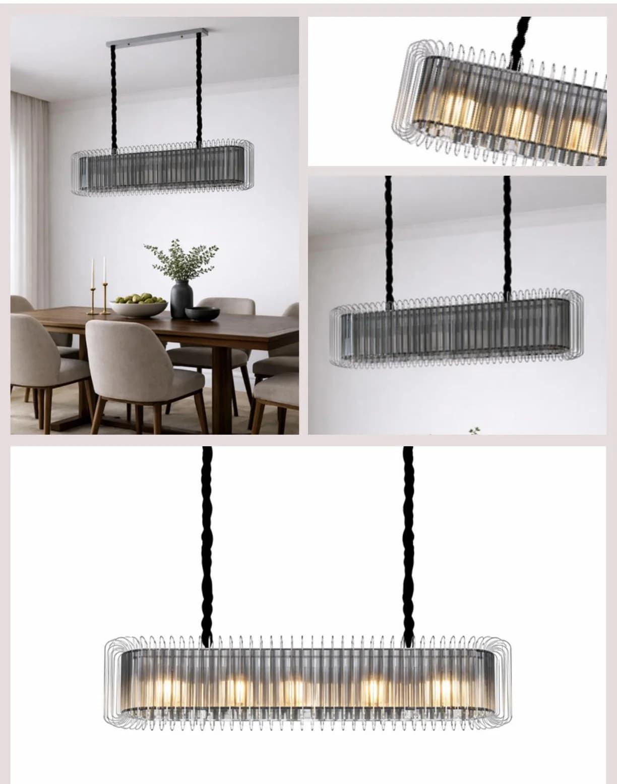 Crystal linear chandelier from the Decorative Chandeliers collection