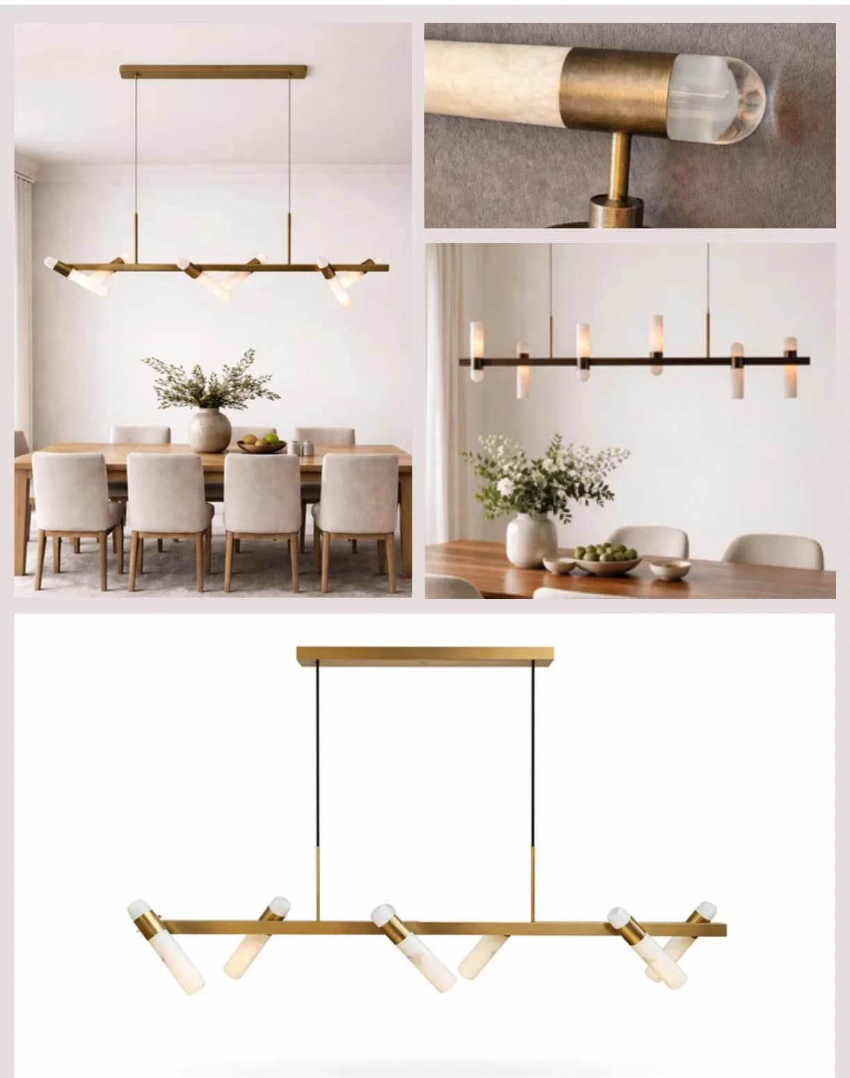 Marble linear statement from the Decorative Chandeliers collection