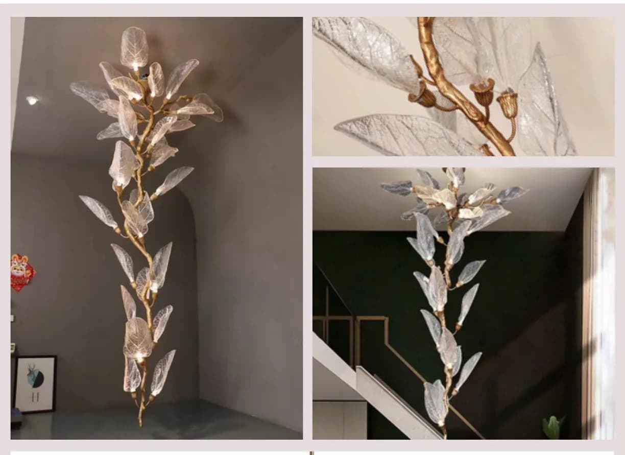 Cascading light sculpture from the Decorative Chandeliers collection