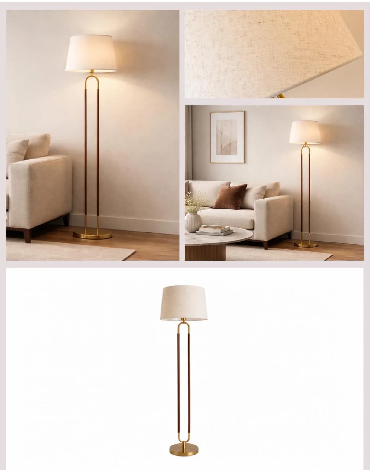 Slender brass floor lamp from the Floor & Table Lamps collection
